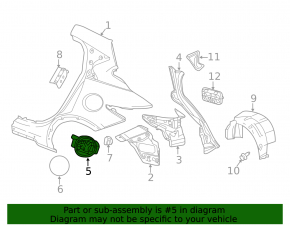 Корпус лючка бензобака Infiniti QX30 17-19