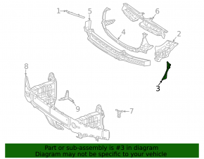 Воздуховод переднего бампера правый Mercedes W167 GLE 350 450 20-23 AMG pkg