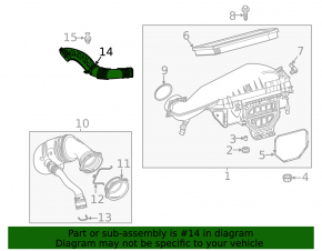 Воздухоприемник Mercedes W167 GLE 350 20-23 2.0T