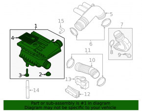 Корпус воздушного фильтра Audi Q3 8U 15-18 1.4T