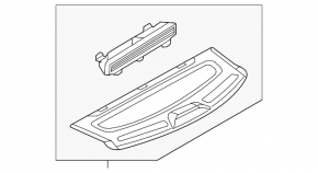Полка задняя VW Jetta 11-18 USA черн