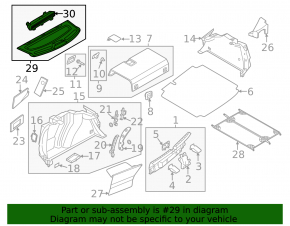 Полка задняя VW Jetta 11-18 USA черн