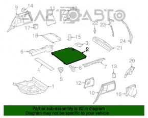 Пол багажника Mercedes W164 ML беж