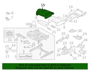 Водительское сидение Audi A5 F5 18-19 с airbag, электрическое, подогрев, кожа коричневая с коричневой строчкой, с коленной подпоркой, Sport, замято