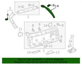 Обшивка двери багажника правая Lexus RX350 RX450h 16-22 черная, затертая