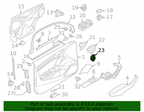 Кнопка открывания крышки багажника Audi A3 8V 15-16 черная с накладкой
