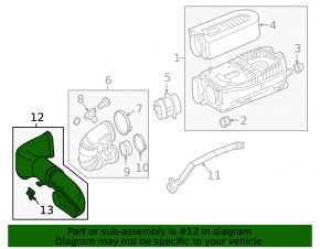 Воздухоприемник воздуховод Mercedes W166 GLE 16-16 2.1d