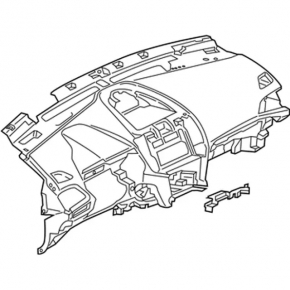 Торпедо передняя панель без AIRBAG Ford Edge 19-24 черное