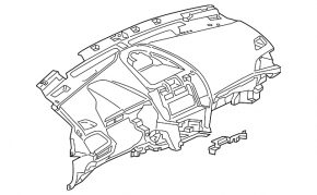 Торпедо передняя панель без AIRBAG Ford Edge 19-24 черное