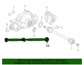 Карданный вал кардан задний BMW X3 G01 18-24 2.0T AWD