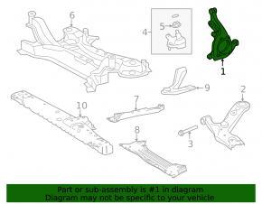 Цапфа передняя правая Lexus Hs250h 10-12