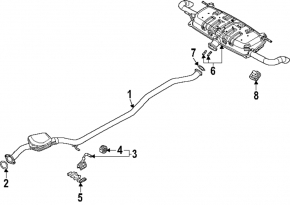 Выпускная трасса средняя часть Mazda CX-90 24-26 PHEV