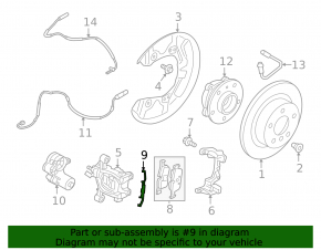 Пружина скобы суппорта заднего правого BMW X1 F48 16-22