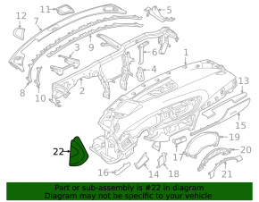 Накладка передньої панелі збоку права Audi A6 C7 12-18 бежева