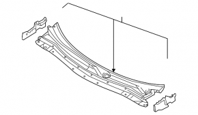 Решетка дворников пластик Mitsubishi Outlander 14-22