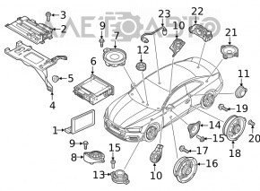 Динамик пищалка передней панели центральный Audi A5 F5 18-25 Bang and Olufsen
