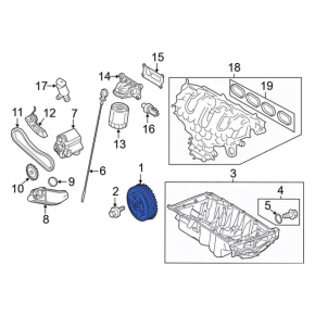 Шкив коленвала Ford Mustang mk6 15-23 2.3Т