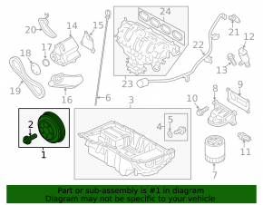 Шкив коленвала Ford Mustang mk6 15-23 2.3Т