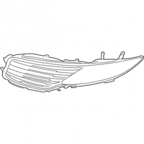 Решетка радиатора grill левая Lincoln MKZ 13-16 черн