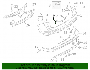 Кронштейн заднего бампера правый Ford Escape MK4 20-26