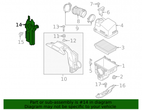 Резонатор воздушный Mazda 3 22-26 4d 2.5T