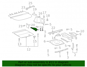 Крышка кармана багажника правая Lexus RX300 98-03 бежевая