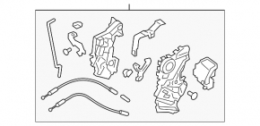 Замок двери передней правой Subaru Impreza 17-19 GK keyless