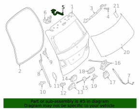 Петля двери багажника левая Mercedes GLS-class X166 13-19