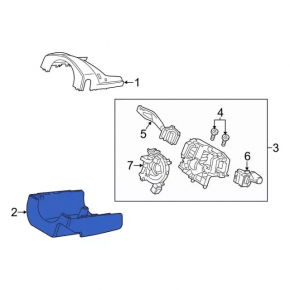 Обрамление рулевой колонки Ford Mustang mk6 15-23 в сборе, 2 части
