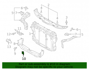Заглушка переднього бампера Mazda CX-9 16-23