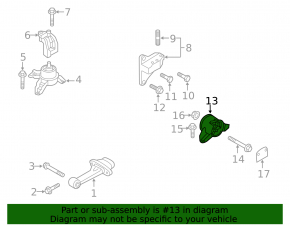 Подушка двигателя левая Hyundai Sonata 11-14 2.4