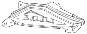 Противотуманная фара птф правая Acura MDX 22-24 LED