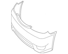 Бампер передній голий Toyota Camry 05-06 під птф, без гака