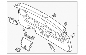Обшивка двери багажника нижняя VW Tiguan 18-24 черная, потёрта
