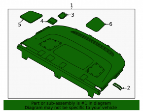 Полка задняя Kia K5 21-24 под сабвуфер, черная