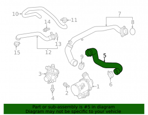 Патрубок охлаждения от помпы впуск BMW X5 E70 11-13 3.0
