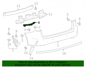 Крепление заднего бампера правое Lexus RX350 RX450h 16-22