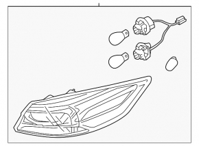 Ліхтар зовнішній лівий крило Hyundai Elantra 17-18 USA