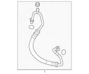 Трубка кондиционера конденсер-компрессор Mazda CX-5 15-16 2.0, 2.5