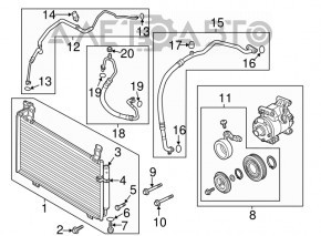 Трубка кондиционера конденсер-компрессор Mazda CX-5 15-16 2.0, 2.5