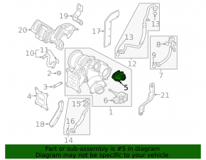 Электромагнитный клапан турбины Audi A4 B8 13-16 рест 2.0T