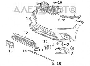 Воздуховод переднего бампера правый Honda Civic XI FE/FL 22-24 1.5T
