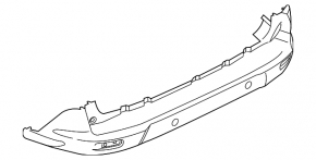 Бампер задний голый Ford Transit Connect MK2 14-18