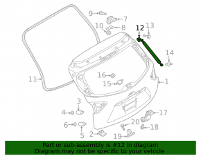 Амортизатор двери багажника правый Mazda CX-5 13-16