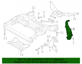 Цапфа передняя правая Infiniti G25 G35 G37 4d 07-12 AWD