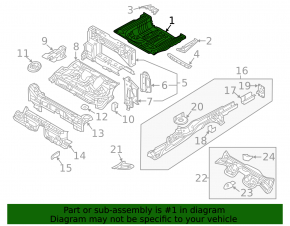 Корыто багажника Audi A3 8V 15-20 4d FWD