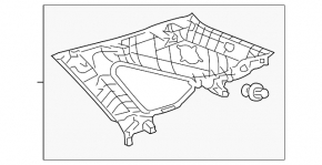Обшивка арки верхняя левая Lexus RX350 RX450h 10-15 серая
