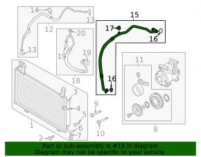 Трубка кондиционера компрессор-печка Mazda CX-5 22-25 2.5T под HFO-1234YF