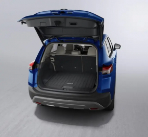 Коврик багажника ткань Nissan Rogue 21-26 черный под 2 ряда, под чистку, трещины