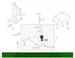 Шаровая опора передняя левая Subaru Forester 25-26 2.5